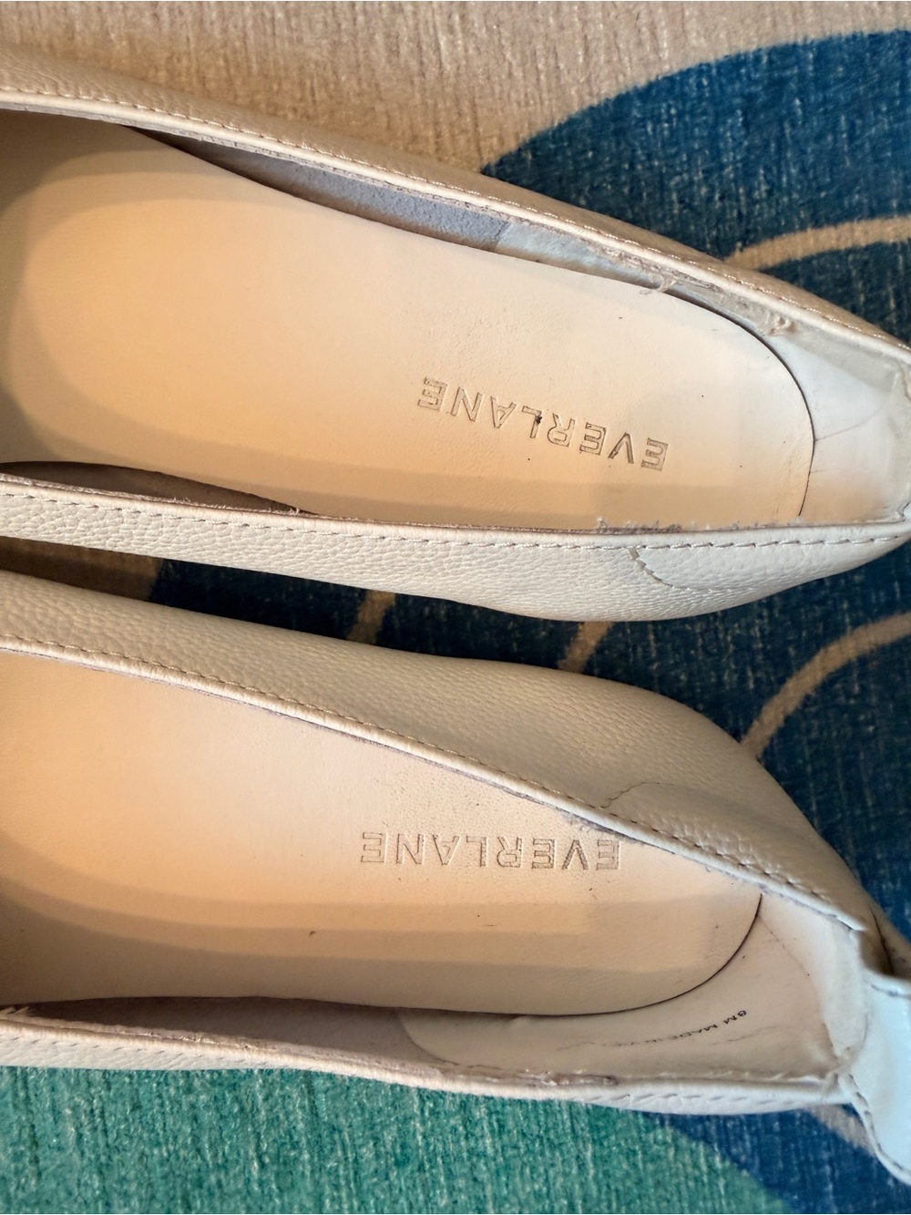 Everlane Cream Leather ‘Glove’ Ballet Flats - Picture 5 of 6